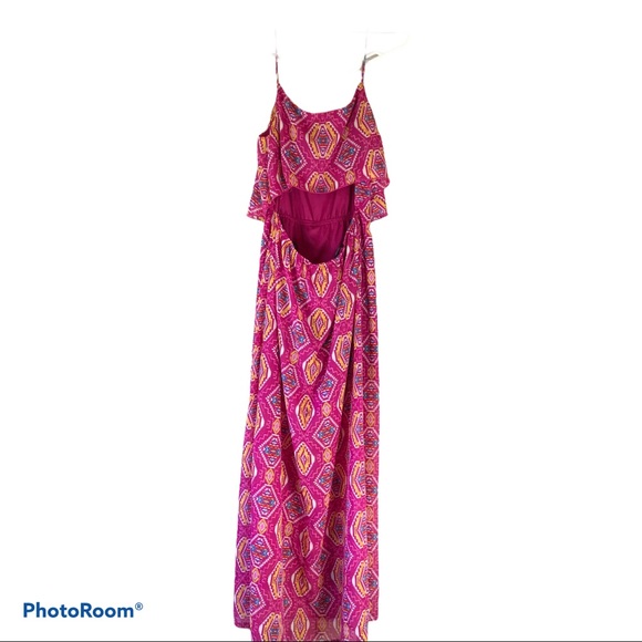 Deb Pink Print Maxi Sundress Size Large - Picture 2 of 12